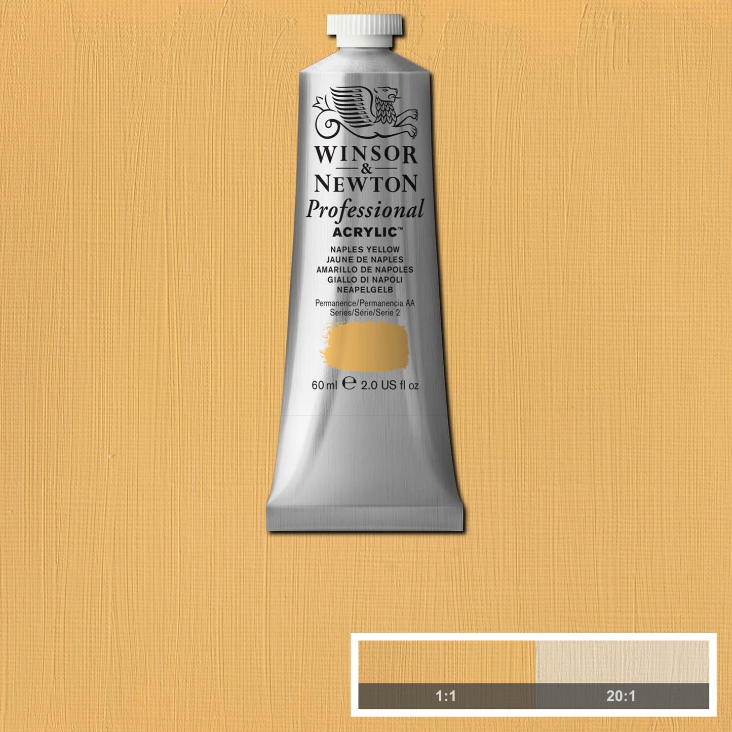 W&N PROF. COLORE ACRILICO TUBO 60ML GIALLO NAPOLI