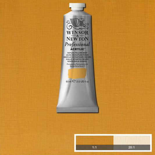 W&N PROF. VERNICE ACRILICA TUBO DA 60ML GIALLO NAFTO SCURO