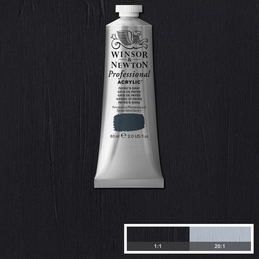 W&N PROF. COLORE ACRILICO TUBO DA 60 ML GRIGIO PAYNE