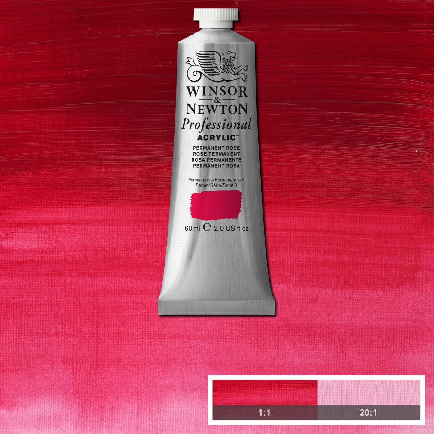 W&N PROF. COLORE ACRILICO TUBO 60ML ROSA PERMANENTE