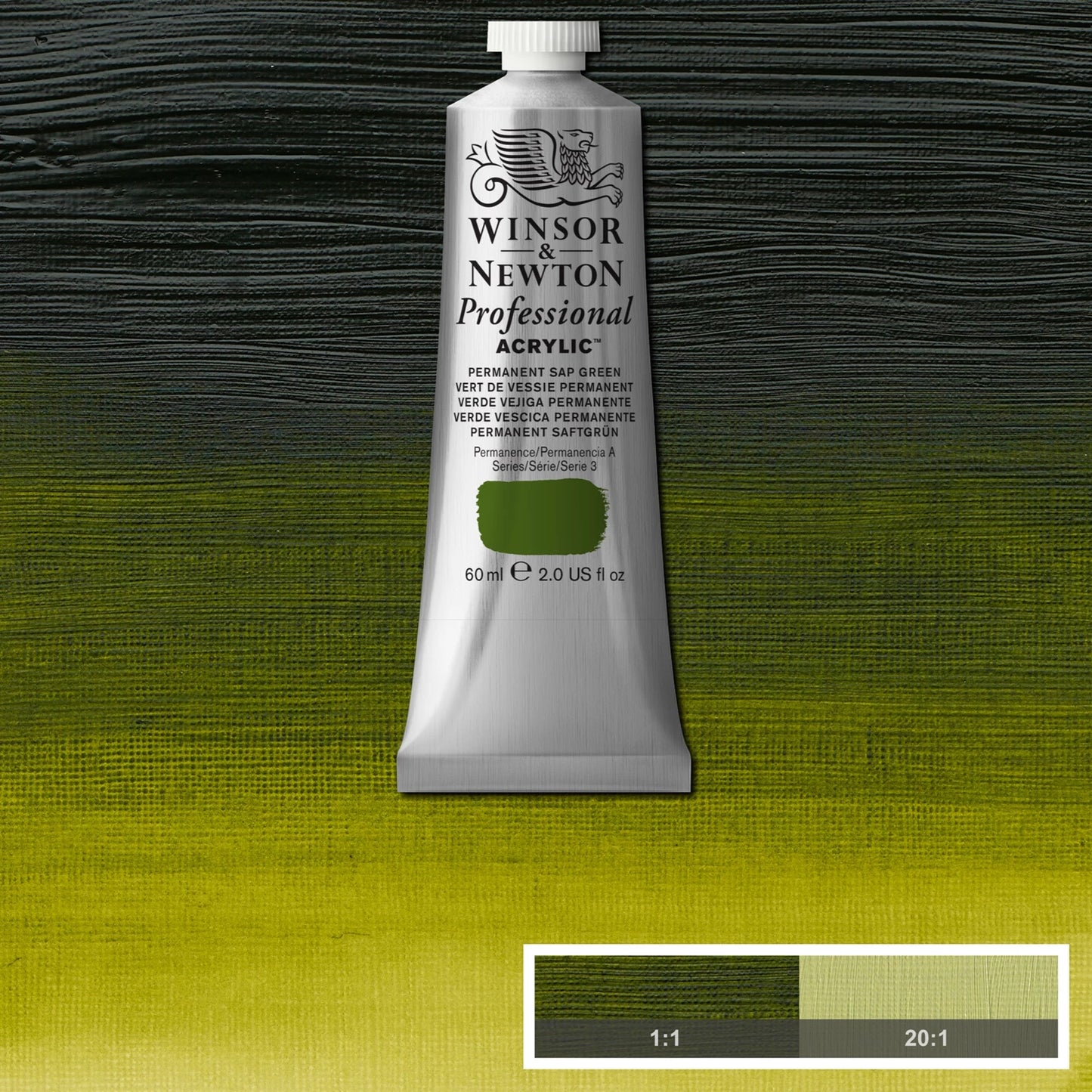 W&N PROF. COLORE ACRILICO TUBO DA 60ML PERMANENTE VERDE SUCCO