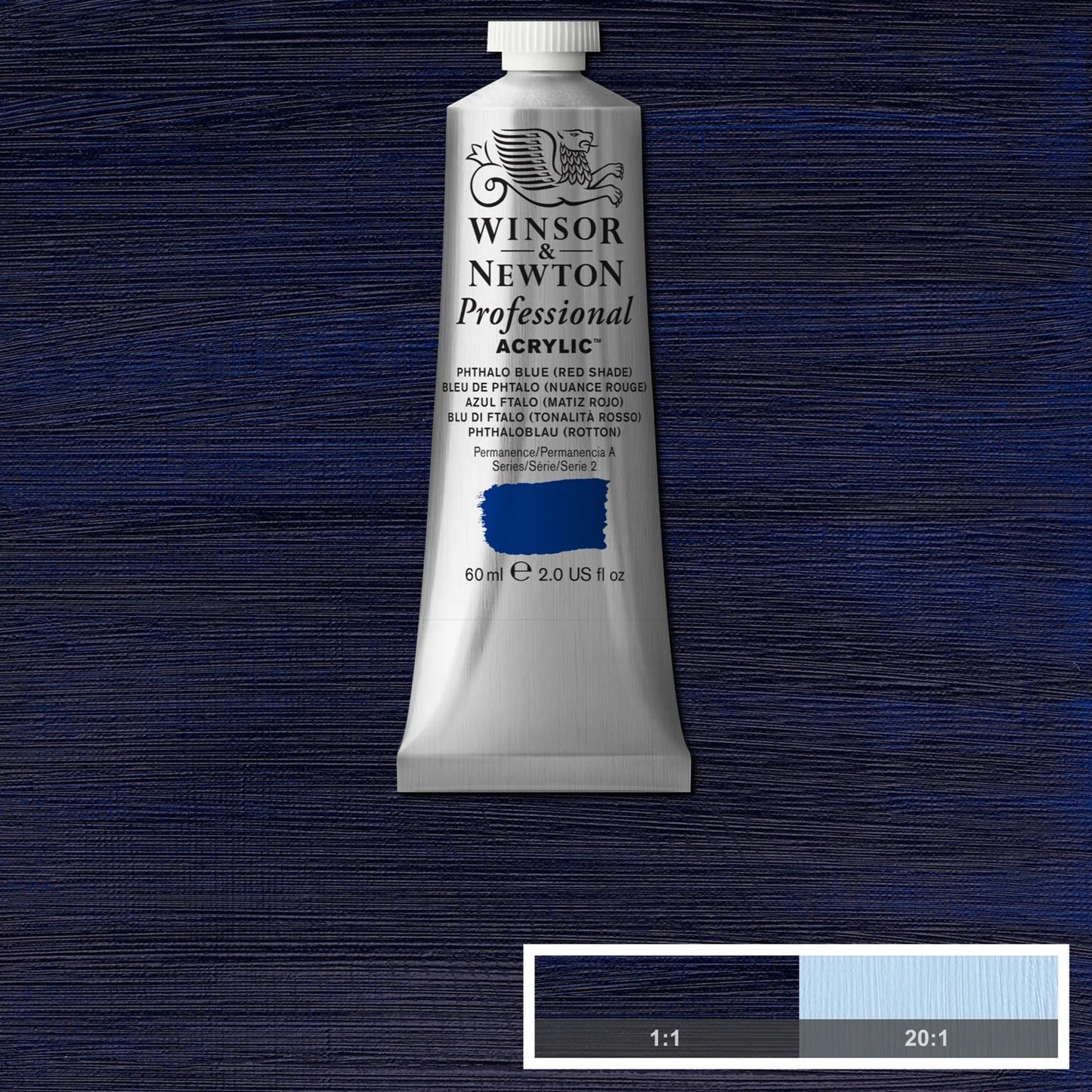 W&N PROF. COLORE ACRILICO TUBO DA 60ML BLU FTALICO ROSSO