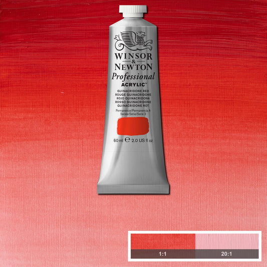 W&N PROF. COLORE ACRILICO TUBO 60ML ROSSO QUINACRIDONE