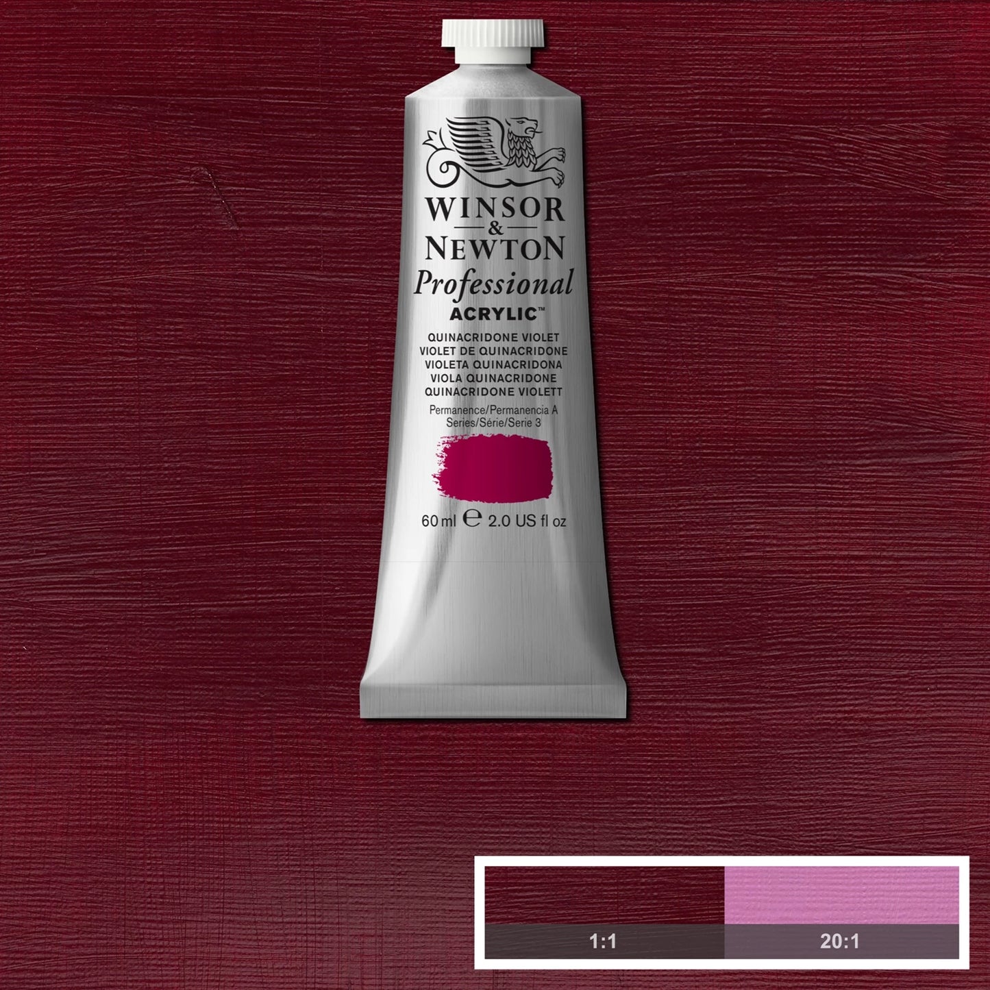 W&N PROF. COLORE ACRILICO TUBO DA 60ML QUINACRIDONE ROSSO VIOLA