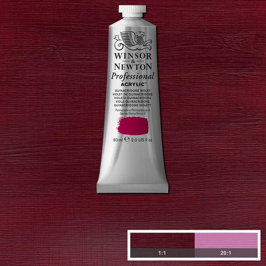 W&N PROF. COLORE ACRILICO TUBO DA 60ML QUINACRIDONE ROSSO VIOLA