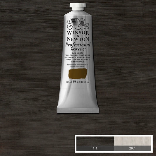 W&N PROF. COLORE ACRILICO TUBO 60ML UMBRA NATURALE