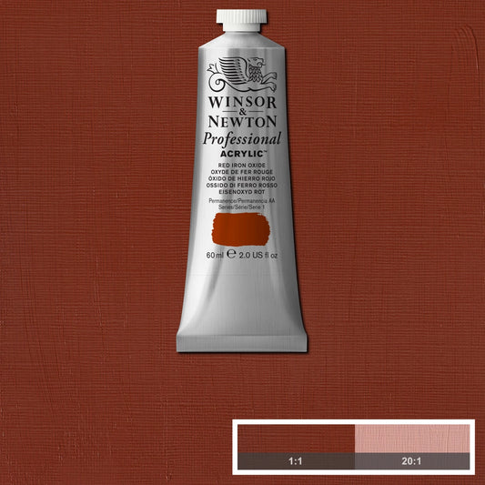 W&N PROF. VERNICE ACRILICA TUBO DA 60 ML OSSIDO FERROSO ROSSO