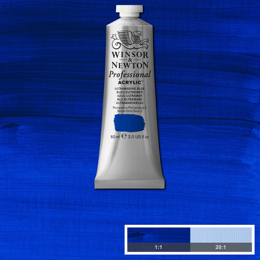 W&N PROF. COLORE ACRILICO TUBO 60ML BLU OLTREMARINO