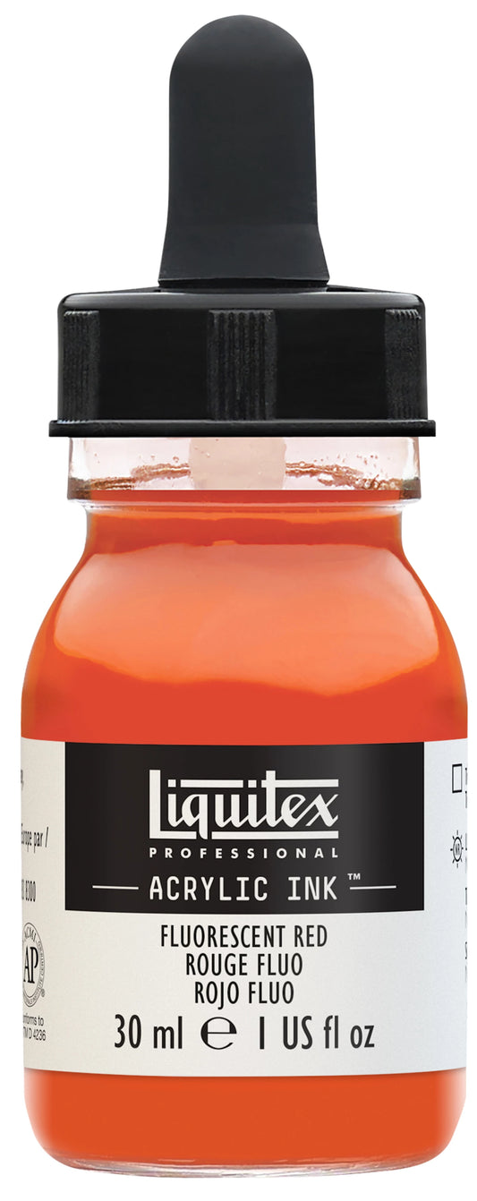 LQX PROF. INCHIOSTRO ACRILICO FLACONE DA 30ML ROSSO FLUO