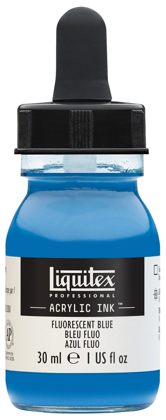 LQX PROF. INCHIOSTRO ACRILICO FLACONE DA 30ML BLU FLUO