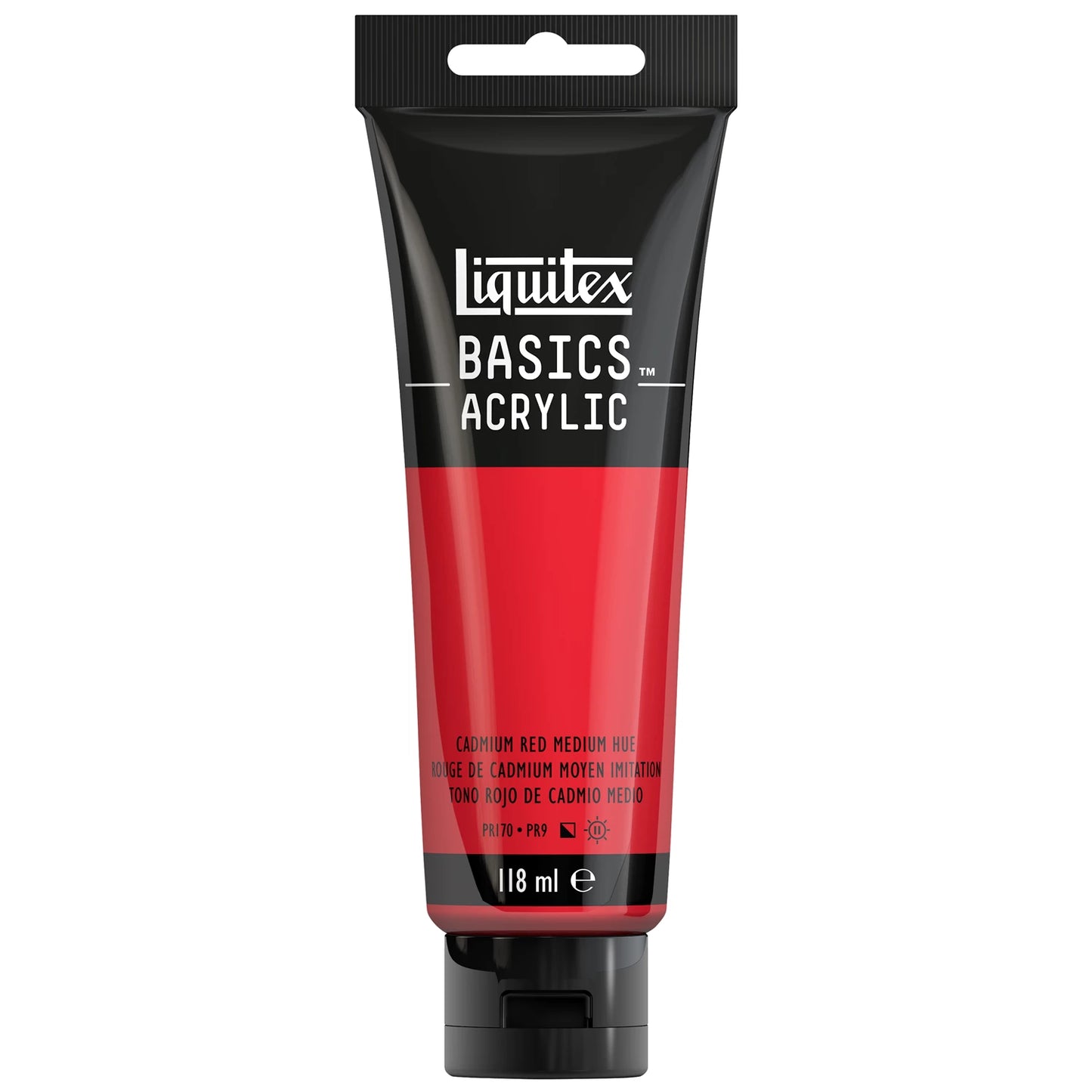 LQX BASICS COLORE ACRILICO TUBO DA 118 ML ROSSO CADMIO TONALITÀ MEDIA