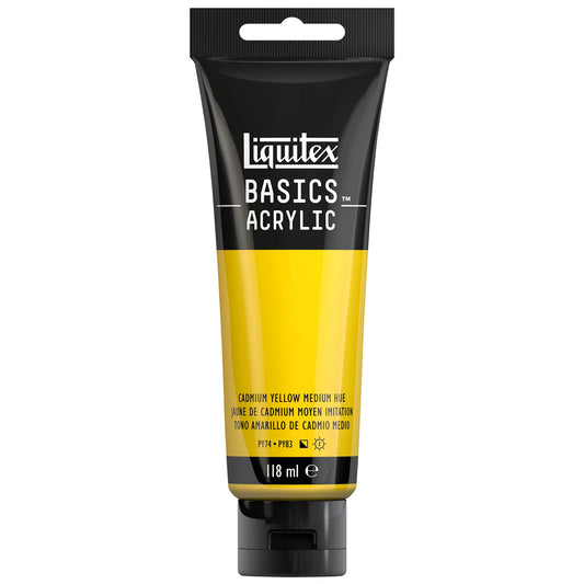 LQX BASICS COLORE ACRILICO TUBO DA 118 ML GIALLO CADMIO TONALITÀ MEDIA
