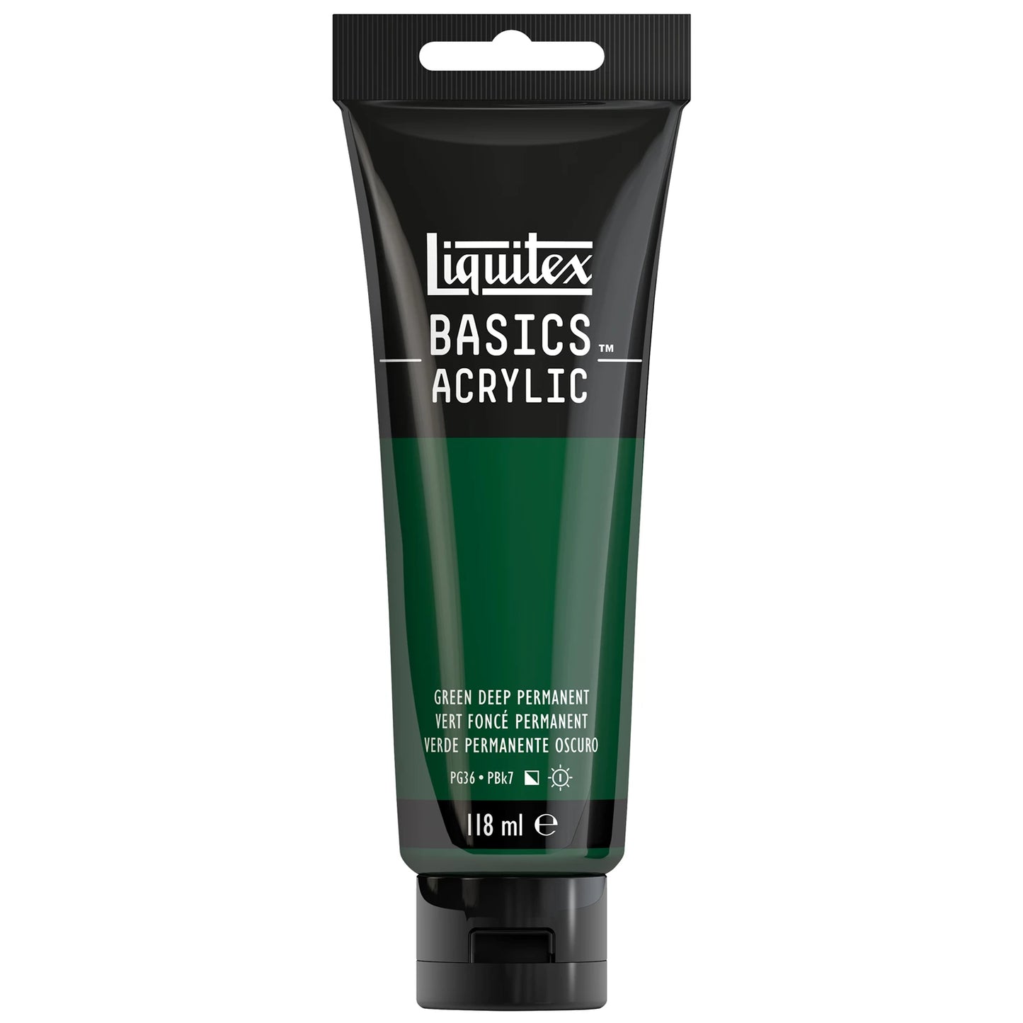 LQX BASICS COLORE ACRILICO TUBO 118ML VERDE SCURO PERMANENTE