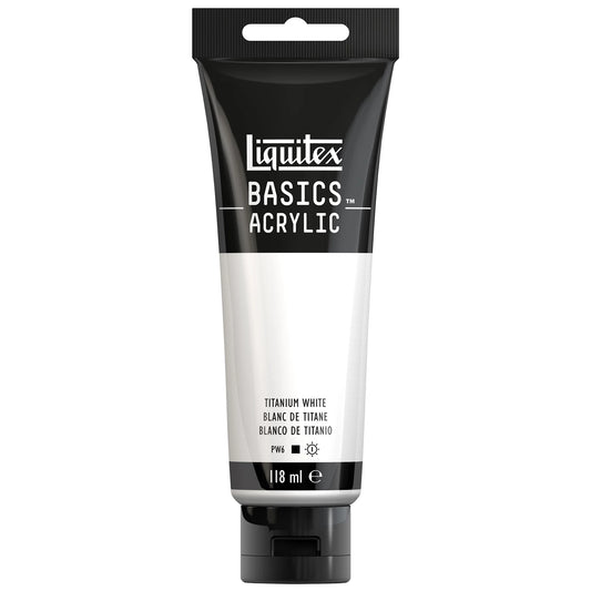 LQX BASICS COLORE ACRILICO TUBO 118ML BIANCO TITANIO