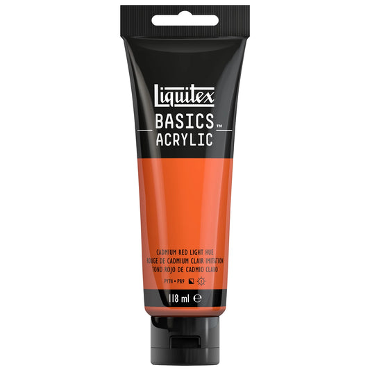 LQX BASICS COLORE ACRILICO TUBO DA 118 ML COLORE ROSSO CADMIO CHIARO