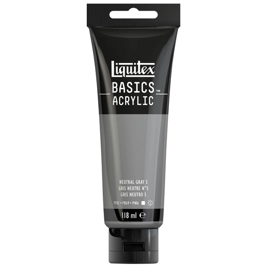LQX BASICS COLORE ACRILICO TUBO 118ML GRIGIO NEUTRO N. 5