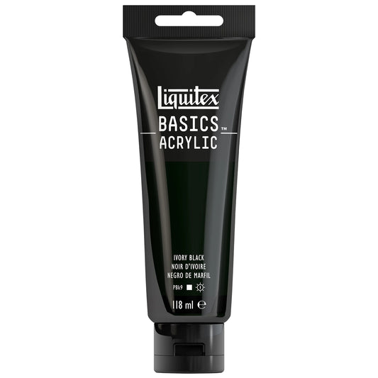 LQX BASICS COLORE ACRILICO TUBO 118ML NERO AVORIO