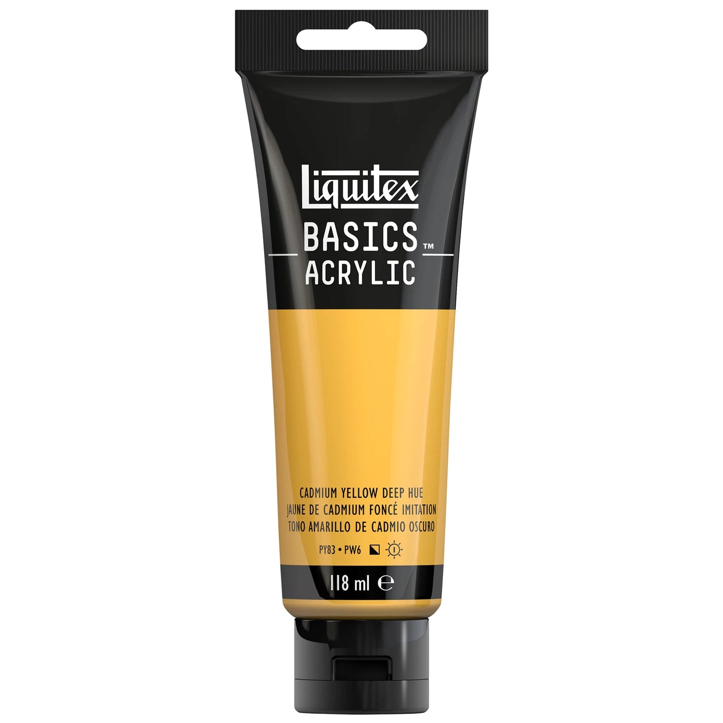 LQX BASICS COLORE ACRILICO TUBO DA 118 ML GIALLO CADMIO TONALITÀ SCURA