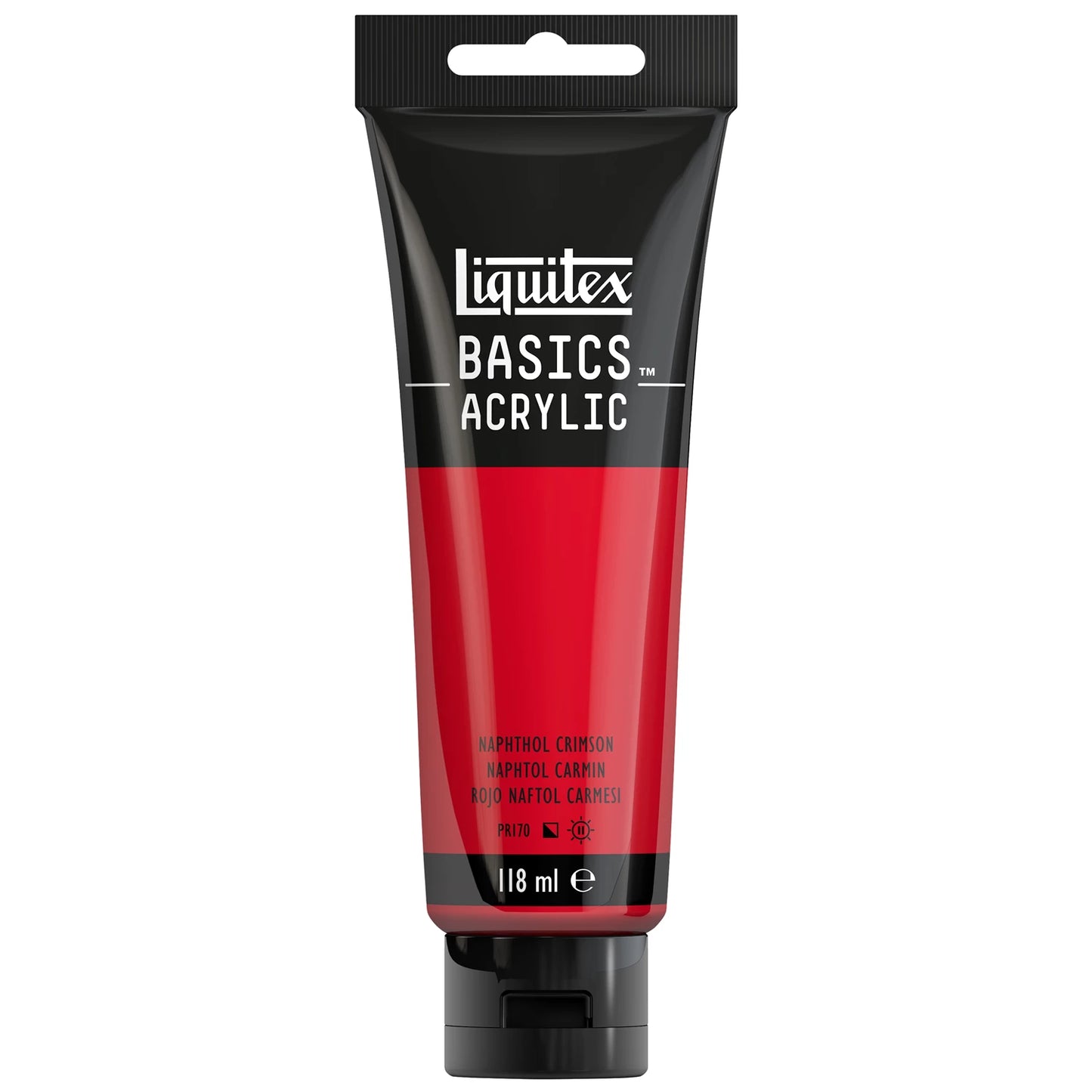 LQX BASICS COLORE ACRILICO TUBO DA 118 ML ROSSO NAFTO CARMINIO