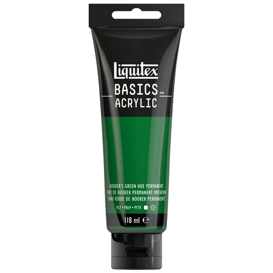 LQX BASICS COLORE ACRILICO TUBO DA 118 ML HOOKERS VERDE COLORE PERMANENTE