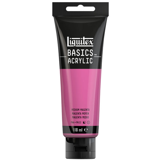 LQX BASICS COLORE ACRILICO TUBO DA 118 ML MAGENTA MEDIO