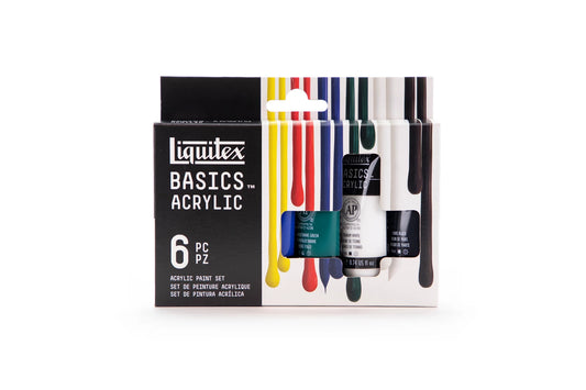 SET DI COLORI ACRILICI LQX BASICS 6 TUBI DA 22 ML