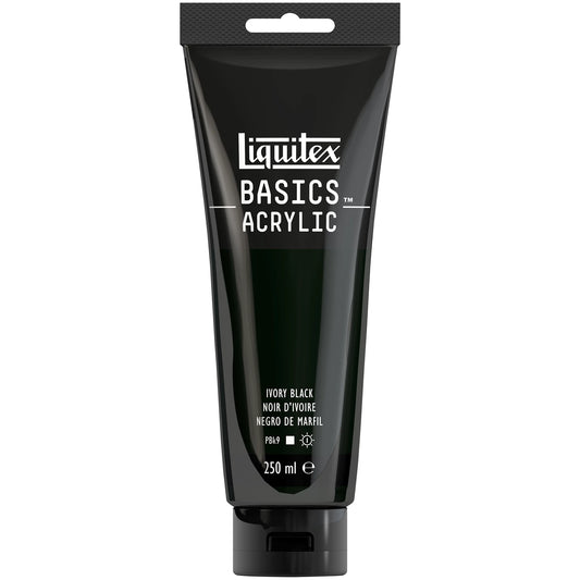 LQX BASICS COLORE ACRILICO TUBO DA 250ML NERO AVORIO