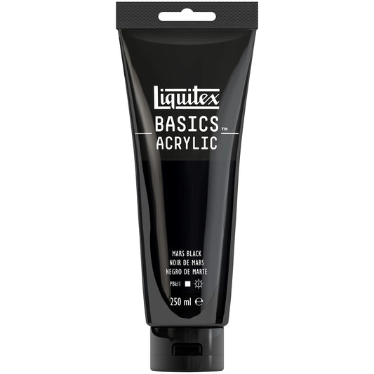 LQX BASICS COLORE ACRILICO TUBO DA 250ML NERO MARTE