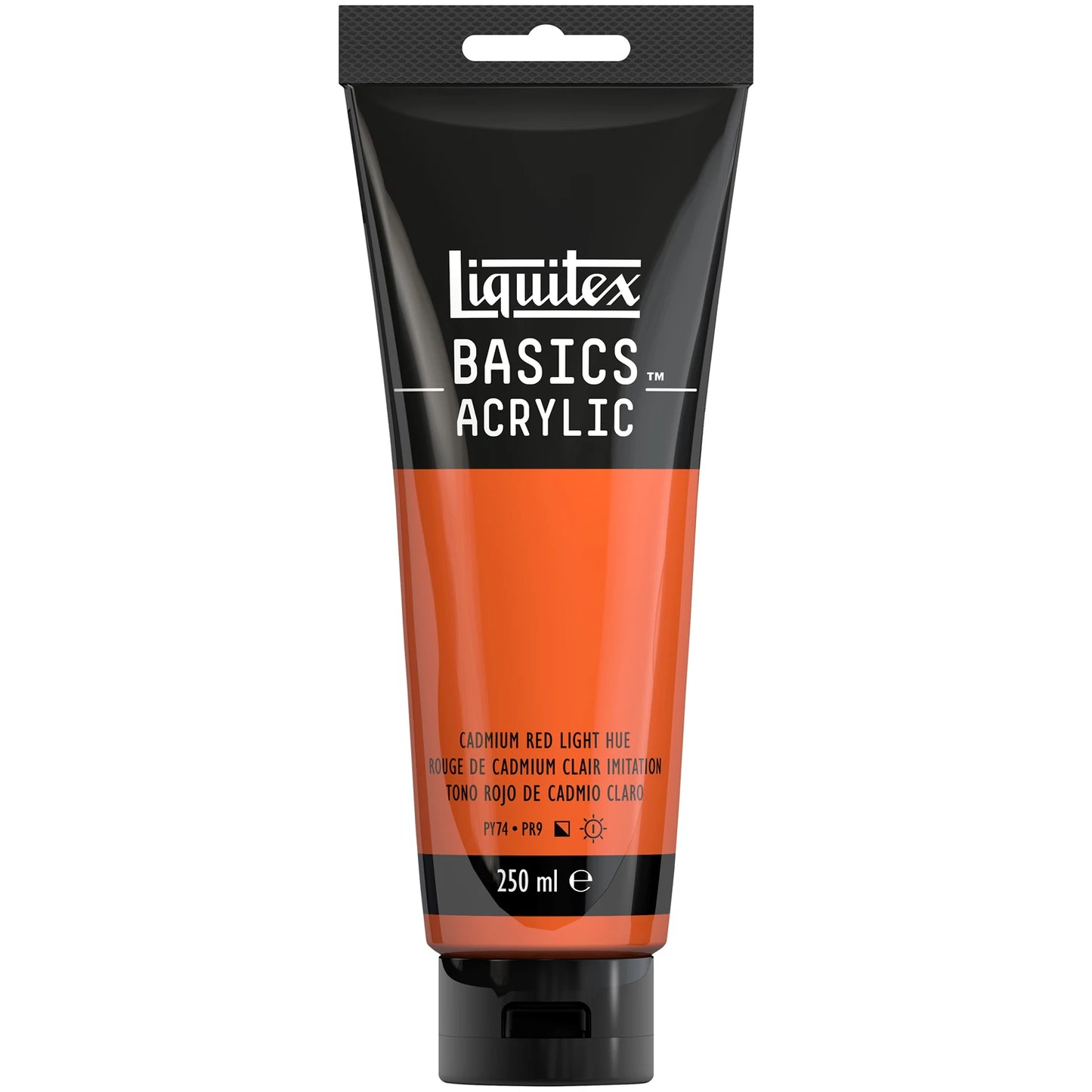 LQX BASICS COLORE ACRILICO TUBO DA 250ML COLORE ROSSO CADMIO CHIARO
