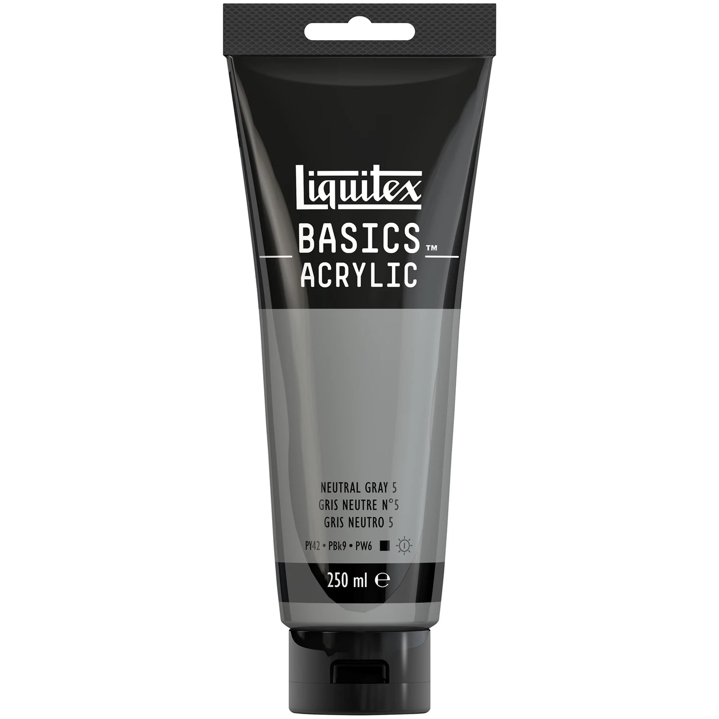 LQX BASICS COLORE ACRILICO TUBO DA 250ML GRIGIO NEUTRO N. 5