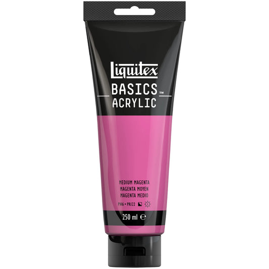LQX BASICS COLORE ACRILICO TUBO DA 250 ML MAGENTA MEDIO