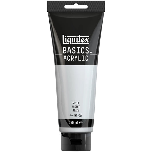 LQX BASICS COLORE ACRILICO TUBO 250ML ARGENTO