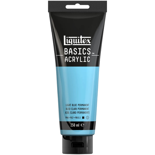 LQX BASICS COLORE ACRILICO TUBO DA 250ML AZZURRO CHIARO PERMANENTE