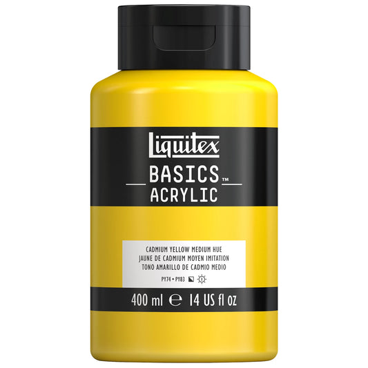 LQX BASICS COLORE ACRILICO FLACONE DA 400 ML GIALLO CADMIO COLORE MEDIO