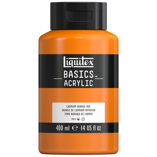 LQX BASICS COLORE ACRILICO FLACONE DA 400 ML COLORE ARANCIONE CADMIO