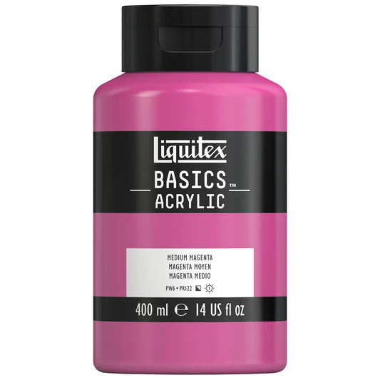 LQX BASICS COLORE ACRILICO FLACONE DA 400 ML MAGENTA MEDIO