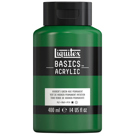 LQX BASICS COLORE ACRILICO FLACONE DA 400 ML COLORE PERMANENTE VERDE HOOKER