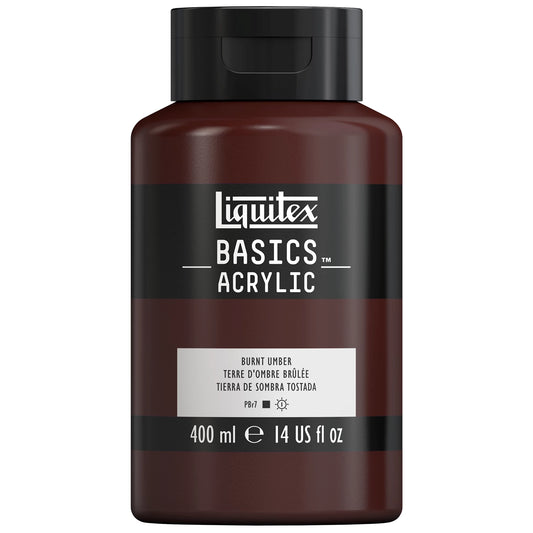 LQX BASICS COLORE ACRILICO FLACONE DA 400 ML TERRA D'OMBRA BRUCIATA