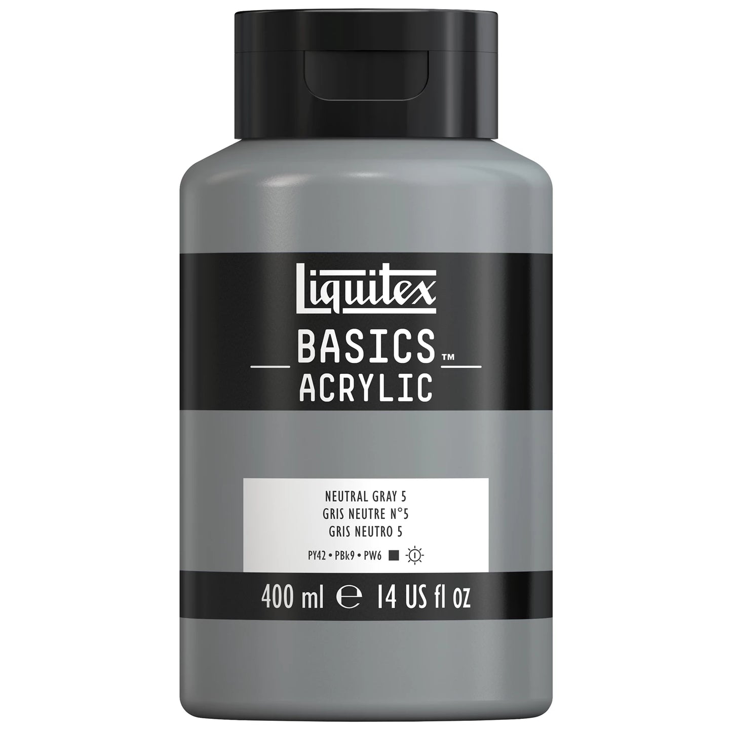 LQX BASICS COLORE ACRILICO FLACONE DA 400 ML GRIGIO NEUTRO N. 5