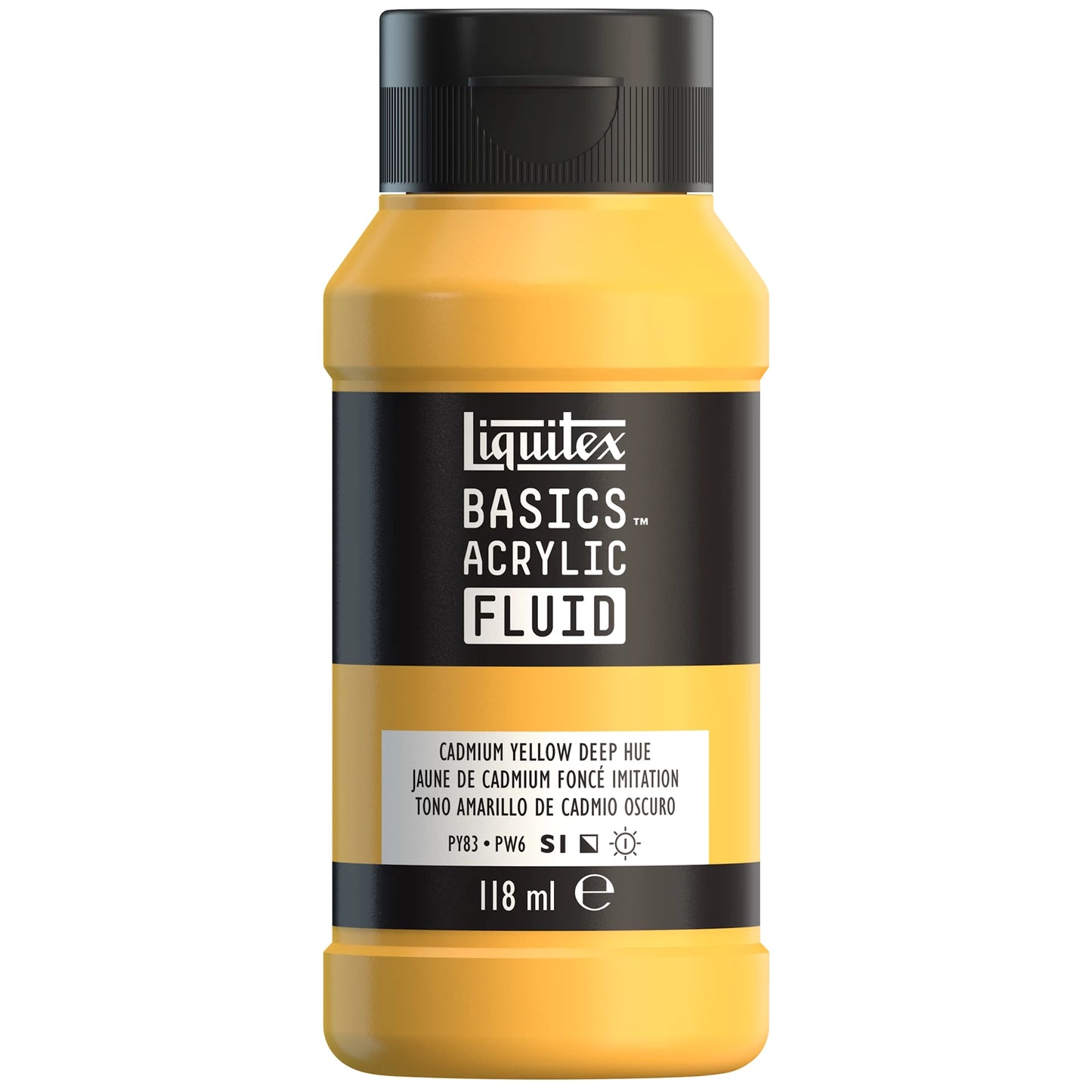 LQX BASICS VERNICE ACRILICA FLUIDA 118ML GIALLO CADMIO COLORE SCURO