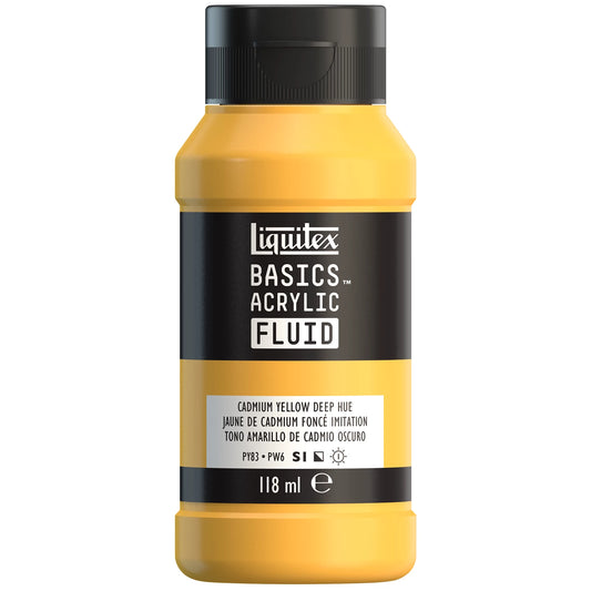 LQX BASICS VERNICE ACRILICA FLUIDA 118ML GIALLO CADMIO COLORE SCURO