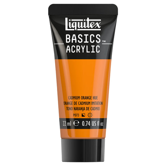 LQX BASICS COLORE ACRILICO TUBO DA 22 ML COLORE ARANCIONE CADMIO