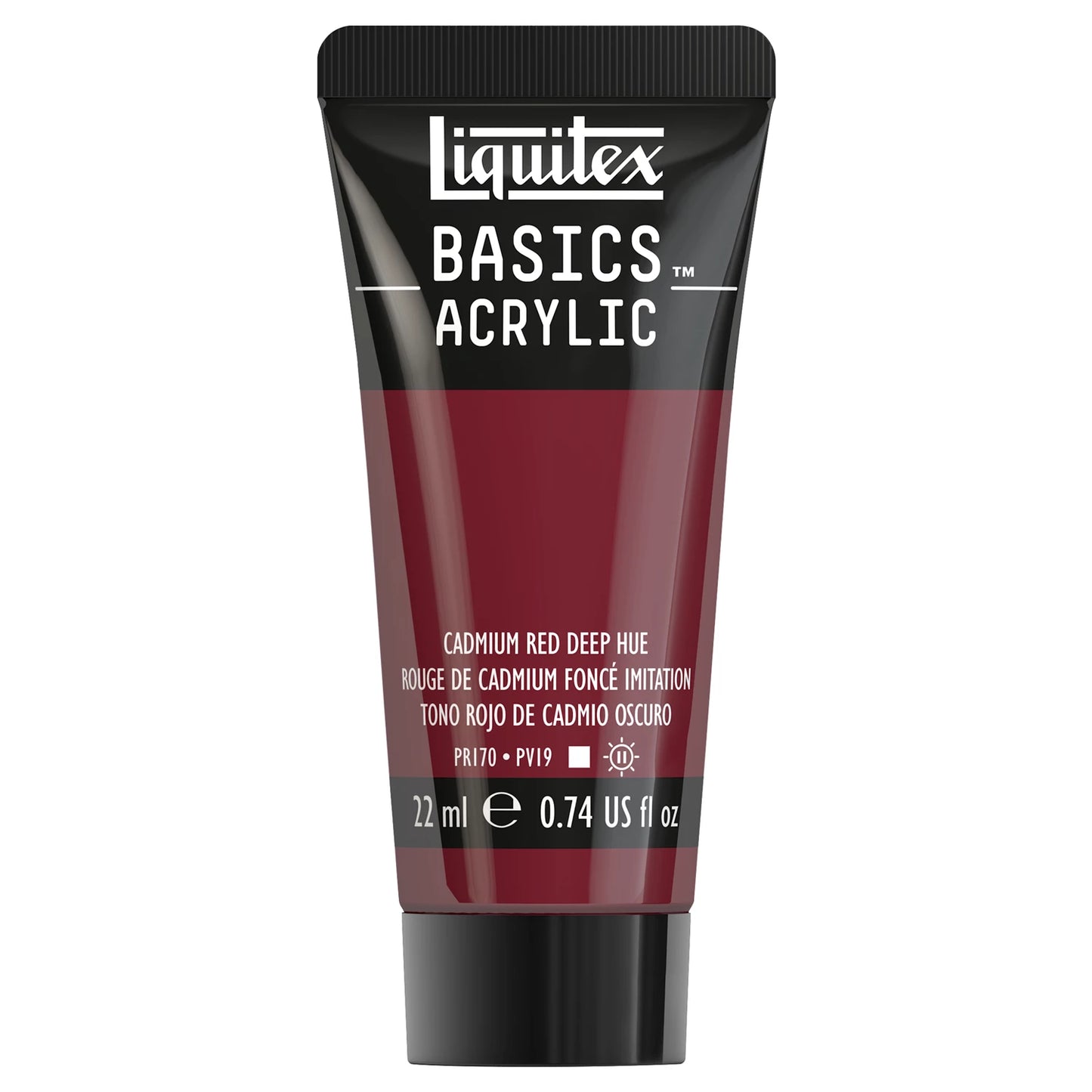 LQX BASICS COLORE ACRILICO TUBO DA 22 ML ROSSO CADMIO TONALITÀ SCURA
