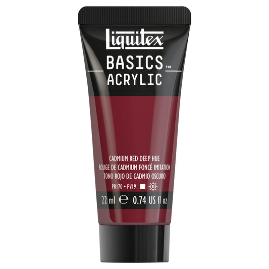 LQX BASICS COLORE ACRILICO TUBO DA 22 ML ROSSO CADMIO TONALITÀ SCURA