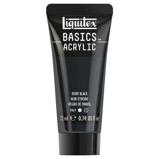 LQX BASICS COLORE ACRILICO TUBO DA 22 ML NERO AVORIO