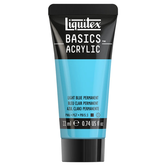 LQX BASICS COLORE ACRILICO TUBO 22ML AZZURRO CHIARO PERMANENTE