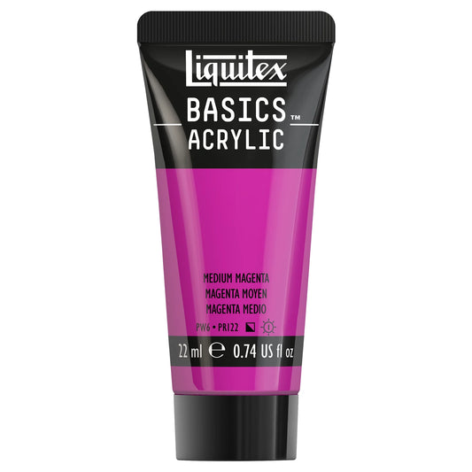 LQX BASICS COLORE ACRILICO TUBO DA 22 ML MAGENTA MEDIO