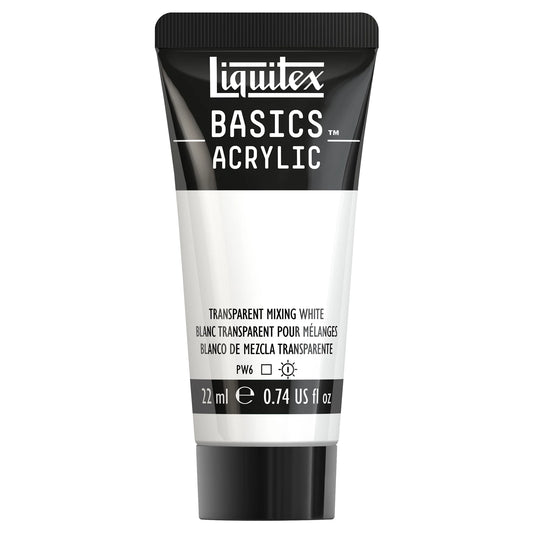 LQX BASICS COLORE ACRILICO TUBO DA 22 ML BIANCO MISTO TRASPARENTE