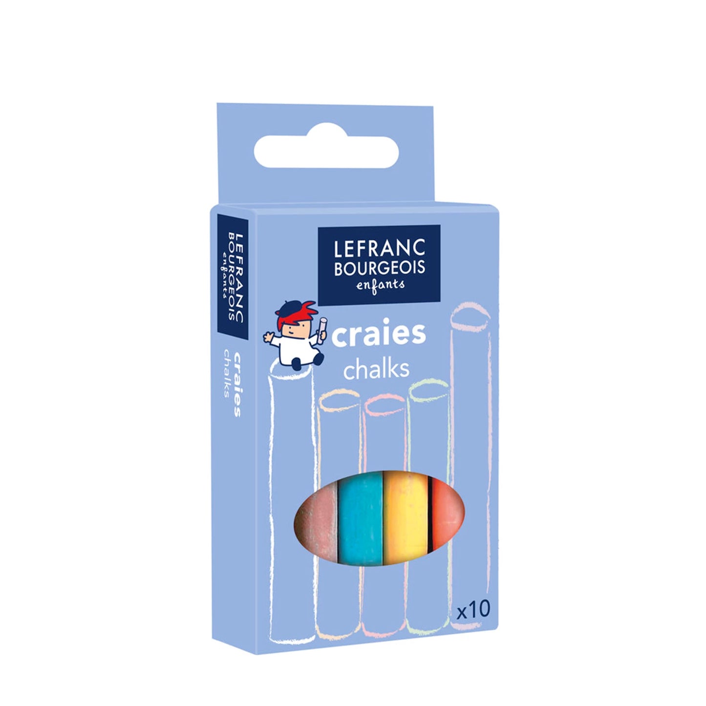 LFB SCHOOL PAINTS SET DI 10 GESSETTI COLORATI PER LAVAGNA