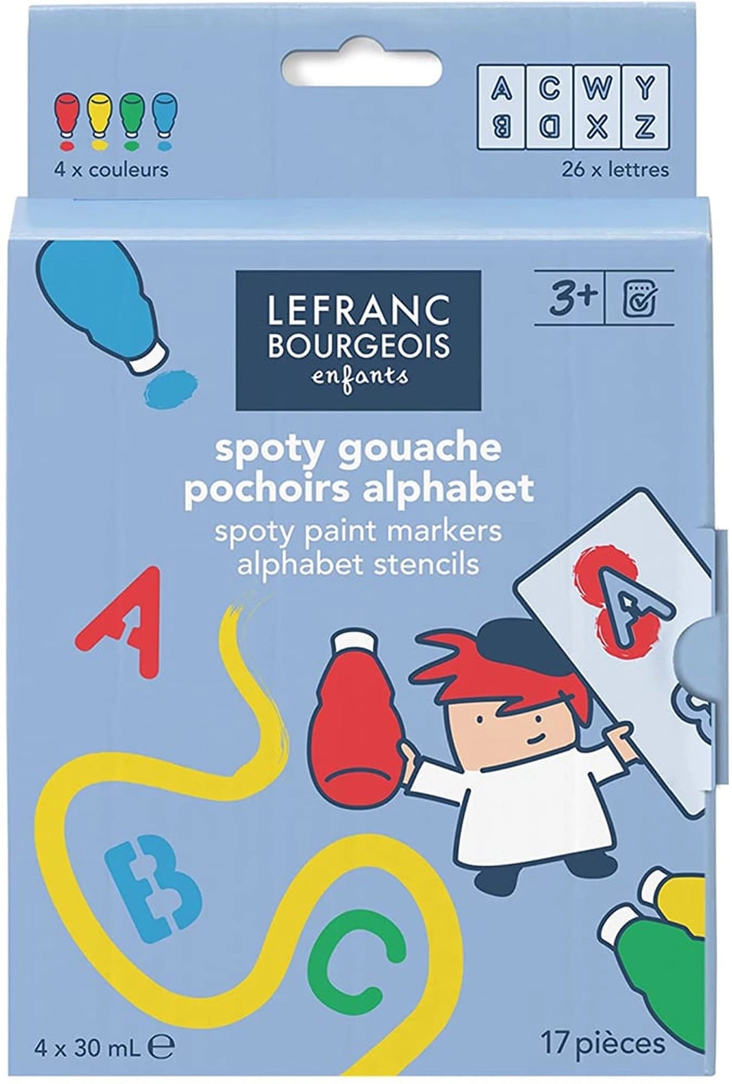 SET DI STENCIL CON LETTERE PER BAMBINI LFB PAINT SPOT